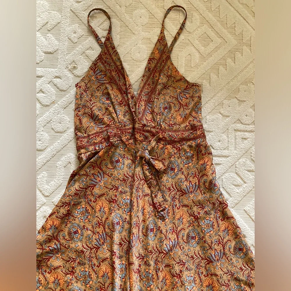 Orange Tiered Ruffled Maxi Sundress - Picture 3 of 8